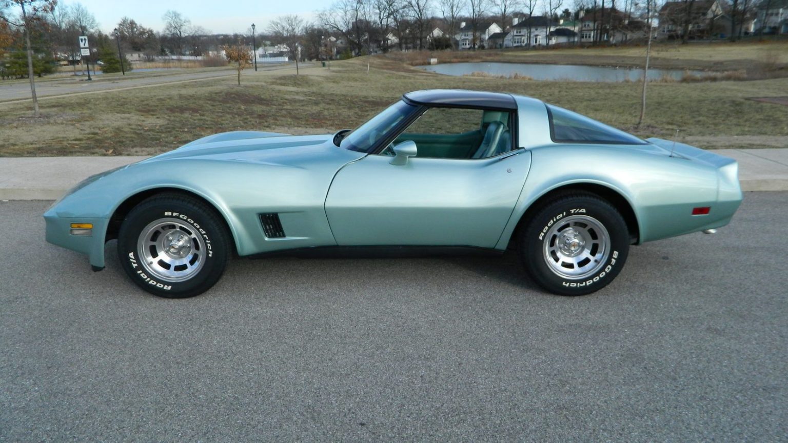 Silver Green Chevrolet Corvette