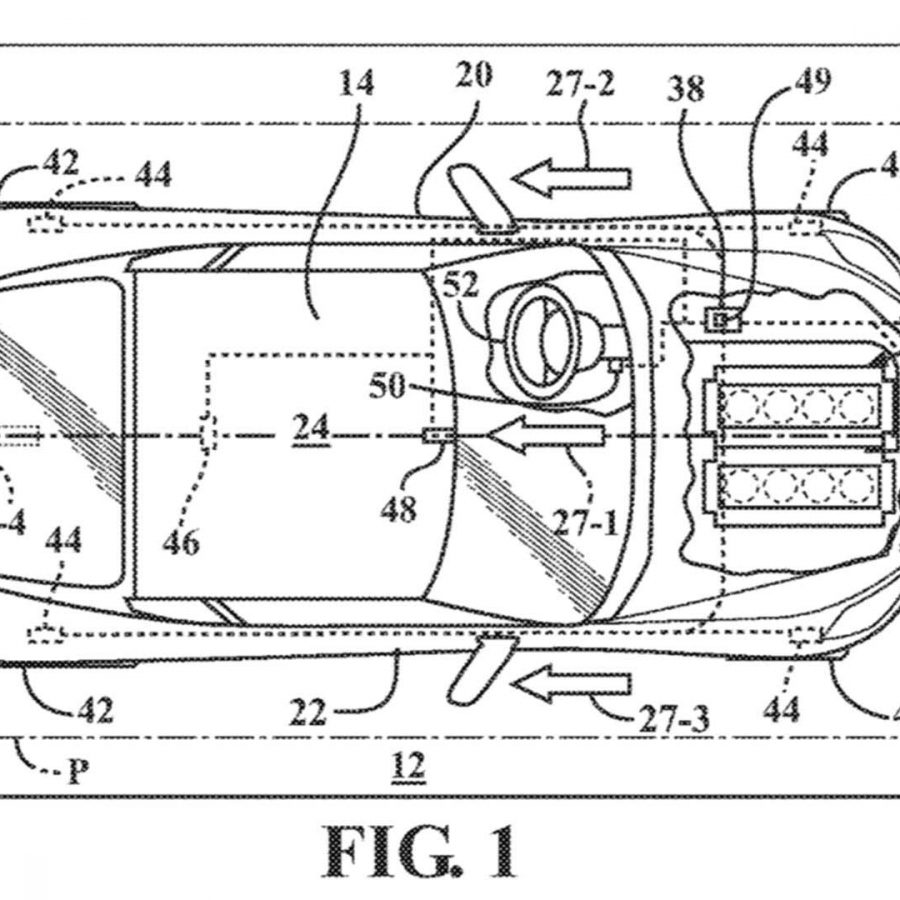 Does This Patent Show an Active Front Splitter on the C8 Corvette?