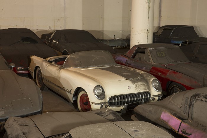 The 1953 Corvette from Peter Max's collection before its restoration.