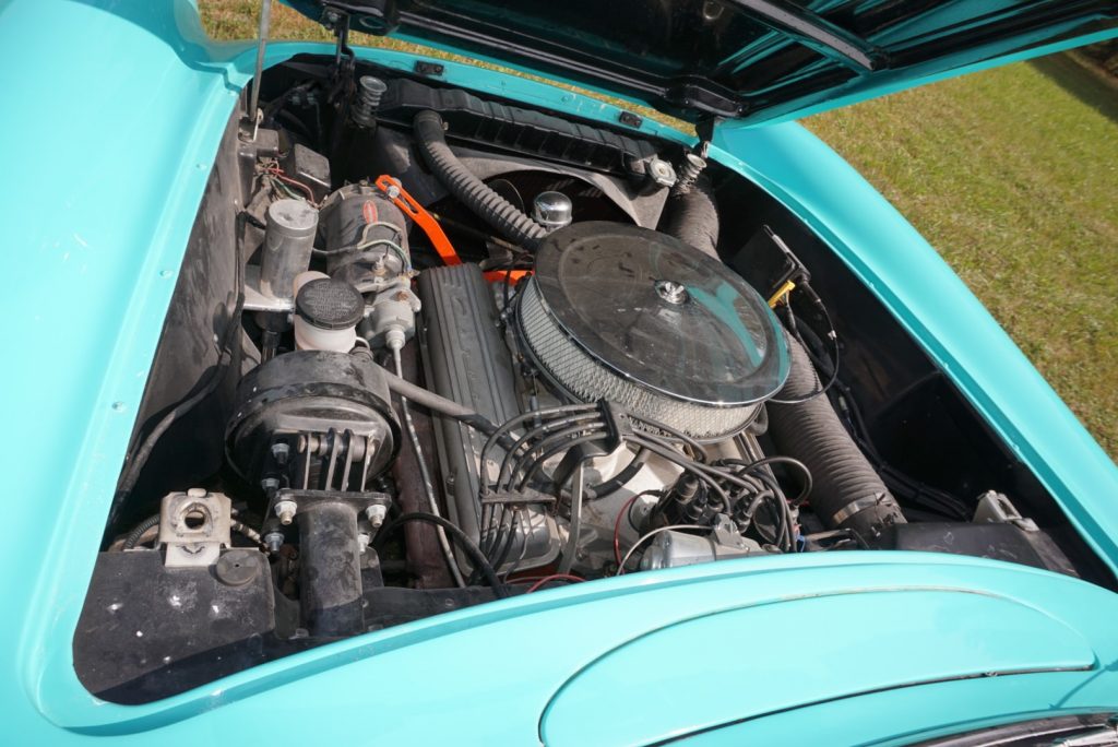 While this engine wears much of the original chrome/components that came from the factory on a 1961 Corvette 283, you'll also note some of the newer features, such as the power brake booster and the modern-looking master cylinder.