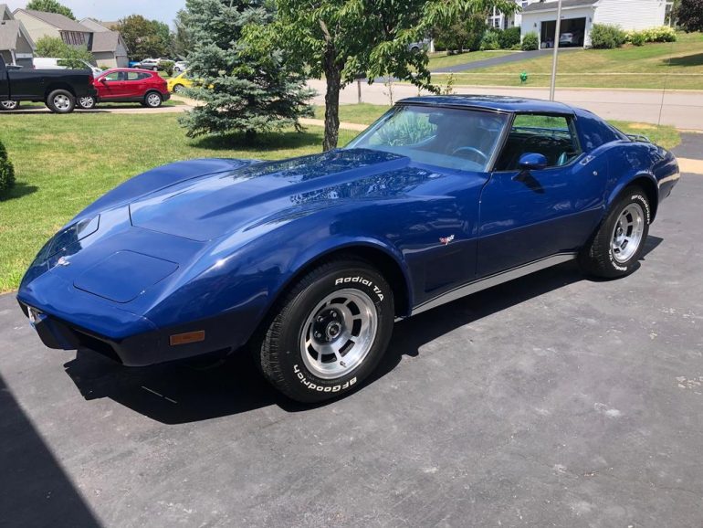 Dark Blue 1977 Chevrolet Corvette