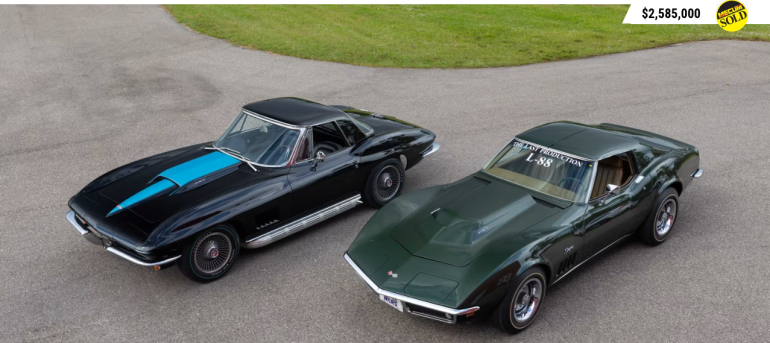 A Rare Pair: The First And Last Corvette L88 Hammer For Millions