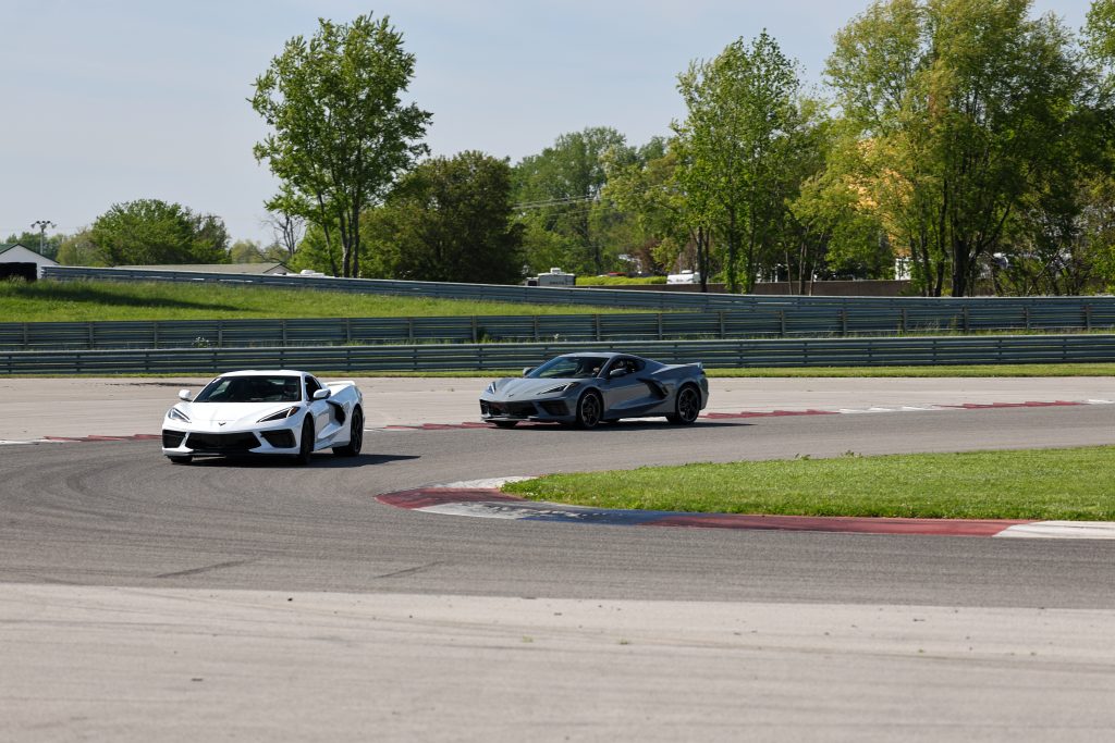 Although the Level 1 Driving Academy utilizes a lead-follow coaching format, these are NOT tour laps. You will push your limits as your improve your skills on the racetrack. It is a helmeted driving event and one that allows you to really challenge yourself as you navigate the NCM track. (Image courtesy of NCM Motorsports Park.)