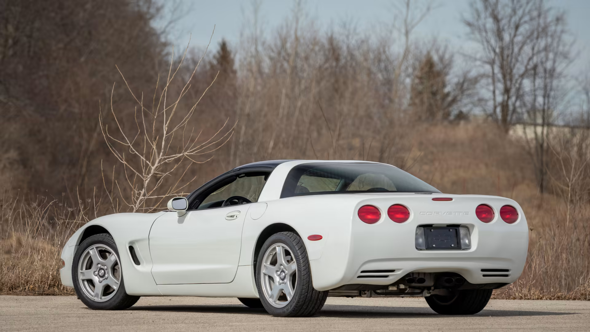 rear-angled picture of a 1997 C5 Corvette.