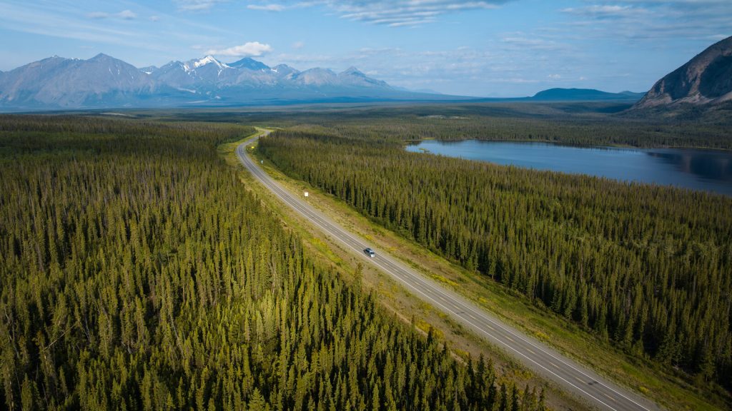 The top of the world highway in alaska