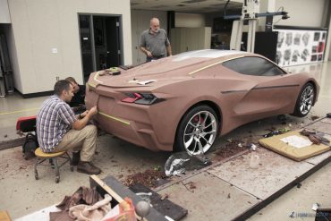 The corvette C8 clay model