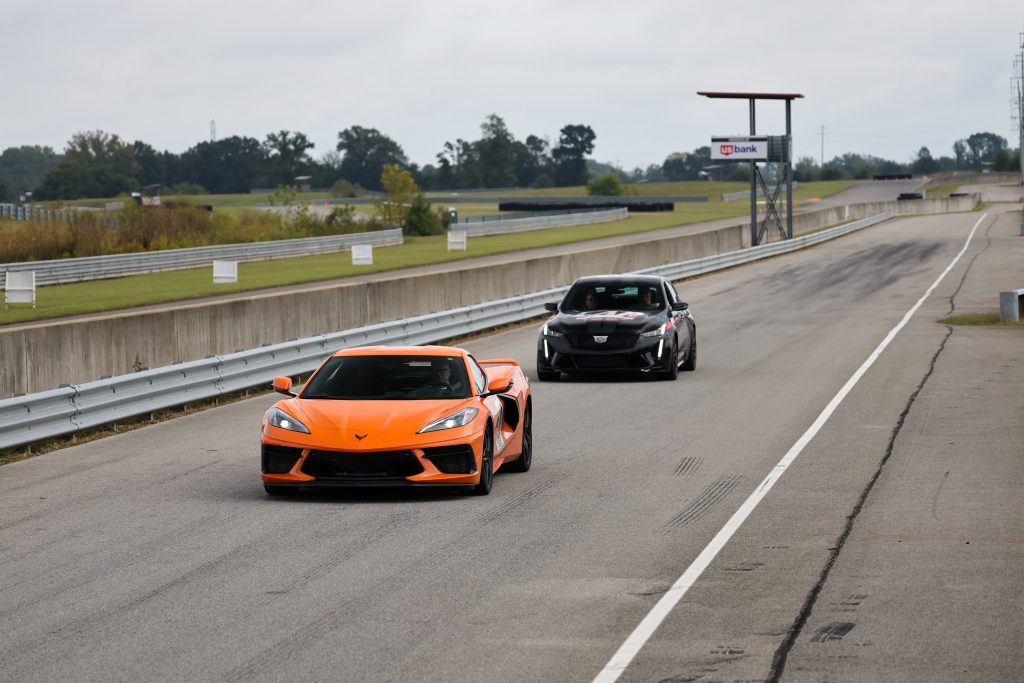 Preparing to take the 2024 Cadillac CT5-V Blackwing out on the NCM Motorsport Park racetrack for tour laps.  (Image courtesy of Cole Carroll/NCM Motorsports Park.)