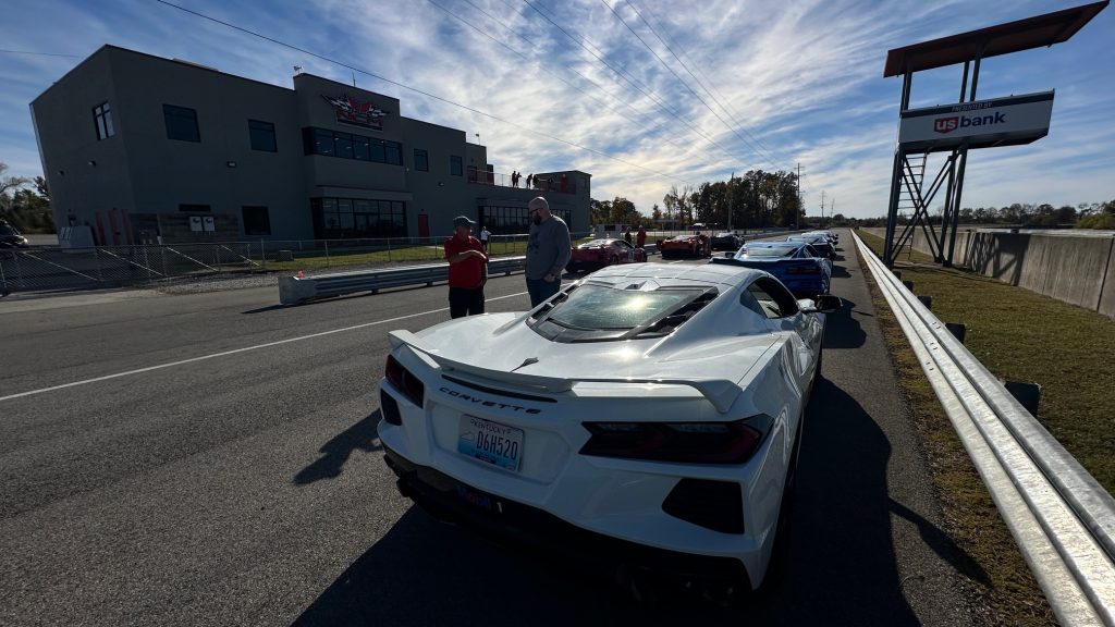 Ken providing some valuable coaching after the third of our on-track driving sessions. (Image courtesy of the author.)