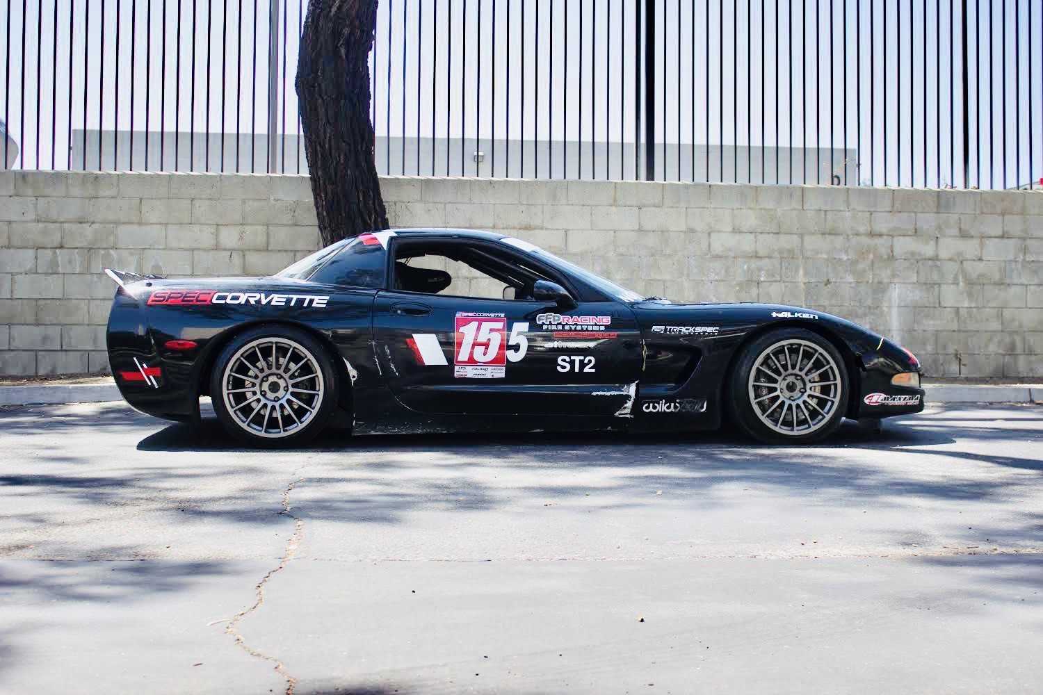 Side view of a track spec corvette