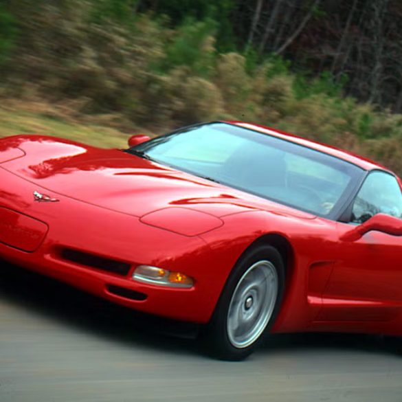 The Fifth-Generation Corvette as photographed by Jim Frenak and as featured in the February 1997 Issue of Car and Driver Magazine. (Image courtesy of Car and Driver Magazine)