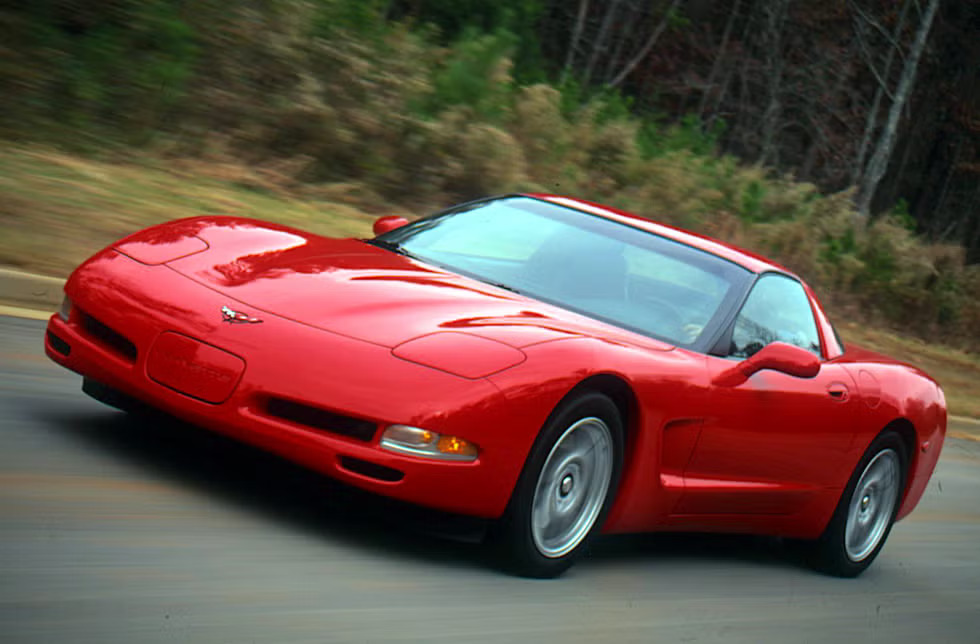 The Fifth-Generation Corvette as photographed by Jim Frenak and as featured in the February 1997 Issue of Car and Driver Magazine. (Image courtesy of Car and Driver Magazine)