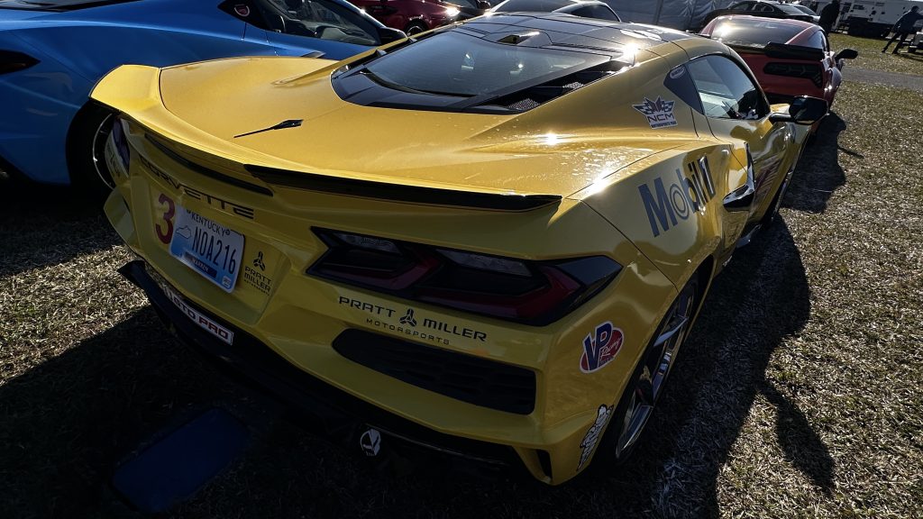 To commemorate the announcement of the new Pratt Miller Fantasy Camp program, the NCM Motorsports Park had their Corvette ERays wrapped in the 2025 Corvette Racing livery, with special badging that also included the MSP! 